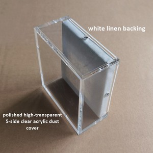 Cornice Trasparente <span class=keywords><strong>in</strong></span> Acrilico <span class=keywords><strong>per</strong></span> <span class=keywords><strong>Quadri</strong></span> e Dipinti, Espositore Shadowbox <span class=keywords><strong>in</strong></span> Acrilico Trasparente con Fondo <span class=keywords><strong>in</strong></span> Lino, Cornici <span class=keywords><strong>per</strong></span> Foto <span class=keywords><strong>in</strong></span> Acrilico - Product Image 2