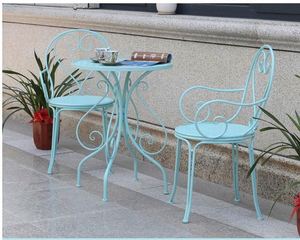 Set di Tavoli da Pranzo per Esterni in <span class=keywords><strong>Ferro</strong></span> <span class=keywords><strong>Battuto</strong></span> per Patio, Giardino e Cortile - Product Image 3