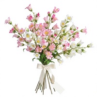 Realistische Maiglöckchen Kunstblumen Seiden-Blumenarrangement Einzelner Stiel für Heim Hochzeit Schaufensterdekoration