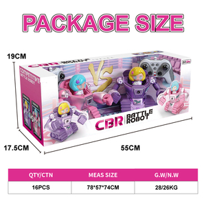 Jouets Lucky Robots de combat télécommandés, jeu de 2 robots de combat télécommandés avec éjection, jouets avec lumière et son - Product Image 5