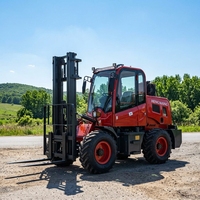Chariot élévateur diesel tout-terrain 4x4 de 3,5 tonnes pour la logistique agricole, la construction et la manutention de matériaux lourds en extérieur