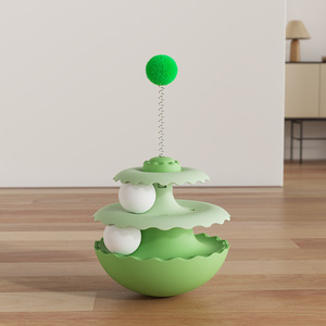 Jouet durable pour chat à piste oscillante, jouet <span class=keywords><strong>anti</strong></span>-ennui avec pompon interactif, jouet d'enrichissement pour chats - Product Image 3