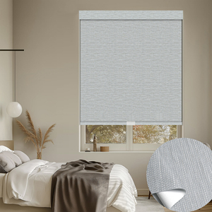 SAMADHI Modern Plain Blackout Roller <b>Shades</b> for <b>Windows</b> Soft Fabric Light Blocking Bedroom Kitchen Bathroom - Product Image 1