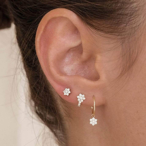 New Arrival Earrings Cute Jewelry Delicate Girl Women Ear <strong>Stud</strong> 925 Sterling <strong>Silver</strong> Small Minimalist Earring Tiny Cz Flower - Product Image 2