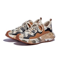 Nouvelles baskets de course à lacets tendance pour l'été, avec empeigne en maille imprimée, semelle intermédiaire en PVC, marque OEM, chaussures décontractées pour jeunes, vente chaude