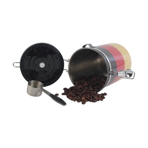 <b>Coffee</b> Storage Jar 1.8L Airtight Stainless Steel Kitchen Food Storage Container <b>Coffee</b> <b>Canister</b> with Spoon - Product Image 6