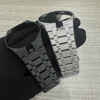 Mattiertes Edelstahl-Uhrengehäuse mit Kornfinish, Armband und Gummiarmband Mod-Kit Kompatibel mit AP Swatch X Royal Pop Taschenuhr