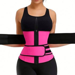 Ceinture de sudation et de fitness pour femme avec fermeture éclair, 100 % polyester, protection professionnelle flexible, par USA Mairun - Product Image 1