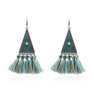 Geometric Alloy <b>Drop</b> Earrings Antique <b>Bronze</b> Plated Bohemia Style Women's Fashion Jewelry For Casual Wear - Product Image 5