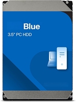 Disque dur interne pour PC bleu de 4 To - 5400 tr/min, SATA 6 Gb/s, 128 Mo de cache, 3,5 pouces - WD40EZZX