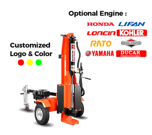 K-maxpower approuvé CE 22 tonnes 6.5HP essence 8 <span class=keywords><strong>gal</strong></span> pompe à deux étages processeur de bois de chauffage hydraulique fendeuse de bûches de bois Machine - Product Image 4