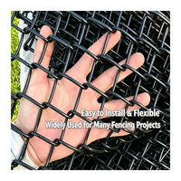 YC Venta al por mayor de cercas de alambre de diamante calibre 6, 9, 10, de 5, 6, 7, 8 pies, paneles de cercas de malla de PVC negra industrial en venta