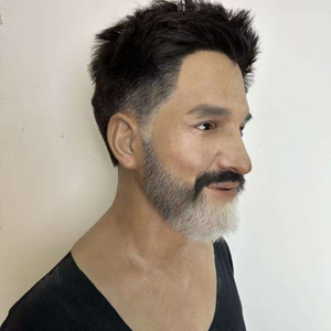 Máscara de Silicona Realista de Alta Calidad Personalizada, Talla Única, Suave y Cómoda, Máscara de Silicona para Cosplay de Rostro Masculino para <span class=keywords><strong>Video</strong></span> en Línea - Product Image 3