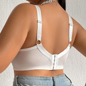 <span class=keywords><strong>Reggiseno</strong></span> da donna in pizzo floreale ricamato, taglie forti, push-up, <span class=keywords><strong>senza</strong></span> imbottitura, <span class=keywords><strong>senza</strong></span> <span class=keywords><strong>ferretto</strong></span>, sottile, in maglia, per tutti i giorni - Product Image 4