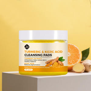 60 Almohadillas Faciales de Algodón de 3 Capas con Ácido Kójico y Cúrcuma para Aclarar la Piel, Tónico Facial Blanqueador y Limpiador para el Acné - Product Image 3