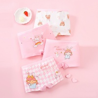 Lot de 4 boxers pour filles en coton, décontractés, unis, doux, respirants, écologiques, à taille élastique, pour tout-petits