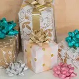 Glitter Grosgrain <b>Ribbon</b> Bows Assorted Colors Metallic Blend Holiday Gift Packaging Decorations 100% Polyester Custom Logo - Product Image 4