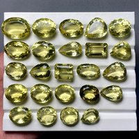 Quartz Citron Naturel Jaune Doré de Haute Qualité, Taille Ovale Facettée, Pierres Précieuses Libres pour la Fabrication de Bijoux DIY