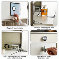 Armoire Modulaire Autoportante Pliante avec Tiroirs et Cadre en Acier Inoxydable – Meuble Moderne Ajustable pour Chambre et Salon
