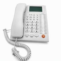 Téléphone filaire professionnel avec identification de l'appelant et haut-parleur, 32 touches de mémoire à une touche, écran LCD, téléphone de bureau longue portée
