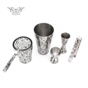 <span class=keywords><strong>Set</strong></span> Shaker Boston Personalizzato con Incisione Tiki 18+28oz in Acciaio Inossidabile, Kit da Barman per Miscelare Drink con Jigger e Strainer - Product Image 3