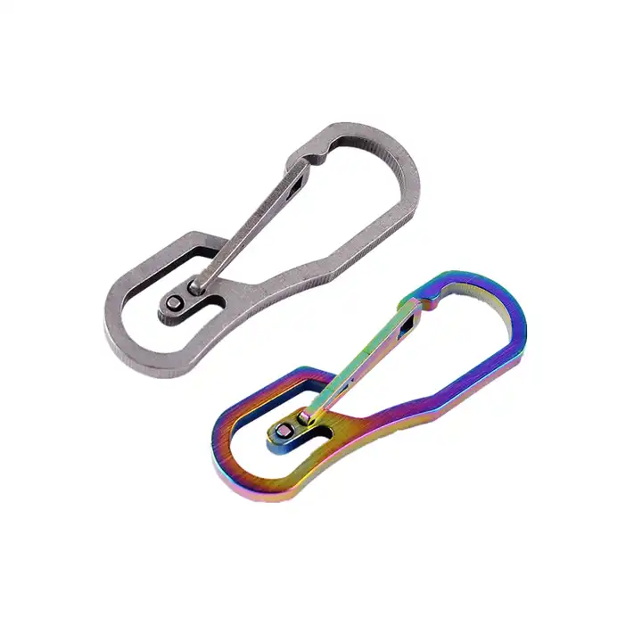 Stainless Steel Buckle Carabiner Keychain Hook Clip Multi