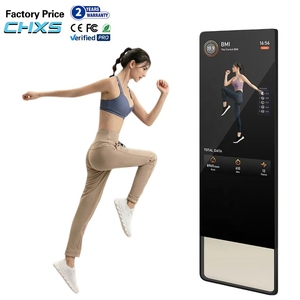Miroir <span class=keywords><strong>de</strong></span> fitness interactif CH à écran tactile 4K, <span class=keywords><strong>commande</strong></span> <span class=keywords><strong>vocale</strong></span>, fixation au sol/mur, 21,5/32/43 pouces, équipement d'exercice à domicile OLED - Product Image 1