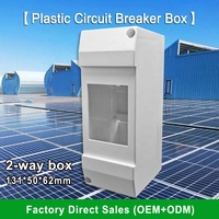 Boîtier de disjoncteur en plastique, protection contre les fuites 1P 2P 4P, 63A IP22, boîte de distribution compacte en ABS à 2 voies
