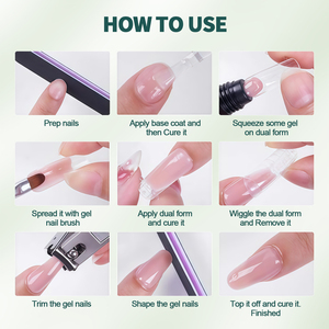 เนลป๊อป HEMA&TPO/ฟรี 6 สี คริสตัล โพลี เจลทาเล็บ เจลขัดเงา ต่อเล็บ ยูวี/แอลอีดี สำหรับใช้ที่บ้านและร้านเสริมสวย 1 ชิ้น - Product Image 5