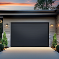Porte de garage électrique en aluminium à isolation thermique pour villa et usage industriel, sécurisée