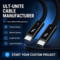Câble USB tressé ULT-unite C vers C 8K 60Hz, transfert de données 80 Gbps, câble Type-C vers Type-C 0,2 m 1 m 2 m, charge rapide 240 W, cordon TB5