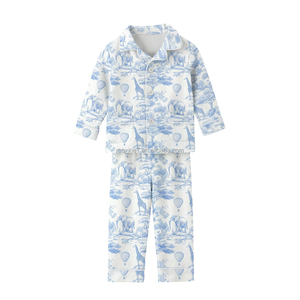 Vêtements pour garçons en bas âge, printemps, enfants, 2 pièces, pyjama en bambou, pyjama pour enfants, tenues assorties pour la famille, pyjama pour papa et bébé - Product Image 3