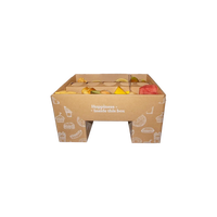 Caja Kraft Personalizable Ranurada con Laminado Mate, Materiales Reciclados, para Fiestas, Picoteo, Apilable, Grado Alimenticio, Fiambrera para Llevar, Delicatessen