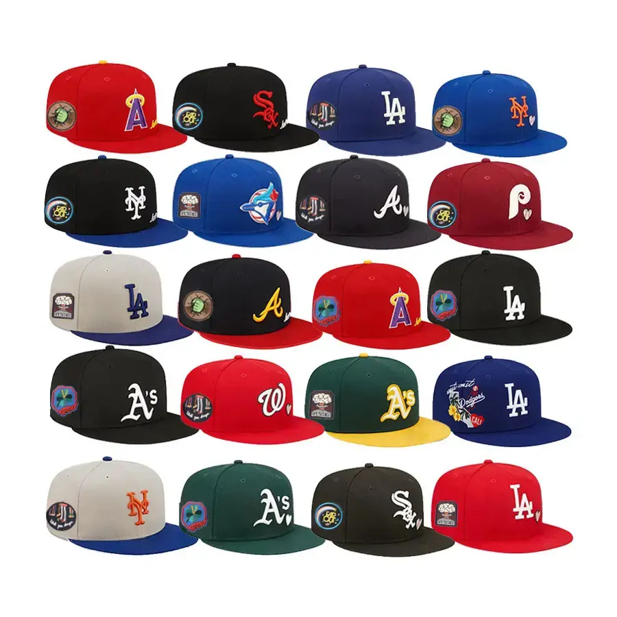 남성용 맞춤형 로고 모자 자수 오리지널 드 beisbol 6 패널 스포츠 스냅 백 Gorras al por 시장 맞는 모자 야구 모자