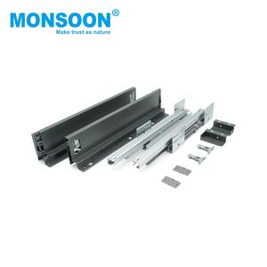 Système de tiroirs à double paroi gris de 116 mm de hauteur, silencieux et à fermeture douce, pour meuble sous plan, idéal pour le rangement de cuisine - Product Image 6