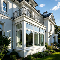 Ventanas Plegables de PVC para Oficina en Casa, Estilo Moderno, con Malla de Acero Inoxidable y Apertura Horizontal