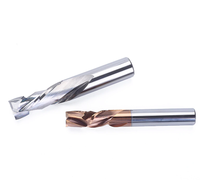 Fraise à double tranchant en carbure composé pour le travail du bois, 2 cannelures, 55HRC, revêtement AlTiN, pour routeur CNC, personnalisable OEM/ODM
