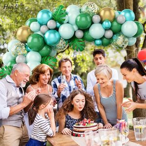 Patimate — Kit de ballons en guirlande de couleur vert et or, 84 pièces, avec des confettis en Latex, <span class=keywords><strong>décoration</strong></span> de fête pour garçon, <span class=keywords><strong>Jungle</strong></span>, E3023 - Product Image 4