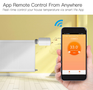 Accessoire ABS de vanne de radiateur <span class=keywords><strong>thermostatique</strong></span> <span class=keywords><strong>intelligente</strong></span> Zigbee (TRV) pour <span class=keywords><strong>tête</strong></span> d'accessoire de radiateur de chauffage d'hôtel pour maison <span class=keywords><strong>intelligente</strong></span> - Product Image 5