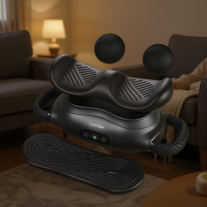 Costway Electric Back Massager D0100XTNR8W 3 Heads 3 Modes <b>USB</b> <b>Rechargeable</b> Lithium <b>Battery</b> - Product Image 2
