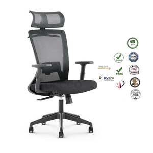 Sillas de escritorio ergonómicas giratorias de malla completa con respaldo alto de estilo moderno, soporte lumbar, silla de oficina fácilmente ajustable - Product Image 1