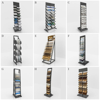 Hot Selling moderne Mosaik Marmor Granit Stein Keramik Dach Porzellan Wandfliesen Display Racks Boden Metall Muster halter