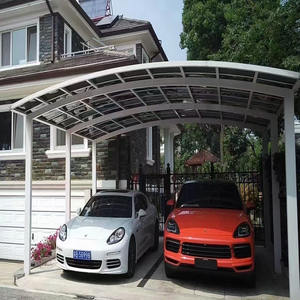 Garage extérieur Structure robuste Canopy Hangar en aluminium Voiture Cadre moderne en polycarbonate Carport Carage 2 voitures - Product Image 6
