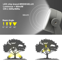 12W 18W 24W 36w Paisaje al aire libre LED Reflector Tierra Edificio RGB Luz de inundación para jardín Paisaje Fachada