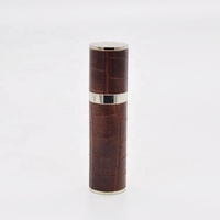 Flacon pulvérisateur rechargeable en verre et cuir de 5 ml, 10 ml, 15 ml, personnalisable, prêt à être expédié, vente chaude