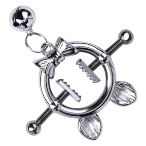 QKKQ Screw Lock Nipple Clamps With Bell BDSM Nipple <b>Toys</b> Breast Bondage Steel Chain Breast Clamps Sex <b>Toys</b> <b>for</b> Women <b>Men</b> - Product Image 5