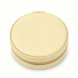 Eco-friendly Wholesale Portable PU Luxury Handmade Travel Jewelry <b>Box</b> Zipper Closure Dual Layer Design <b>Small</b> Fine Organizing - Product Image 2