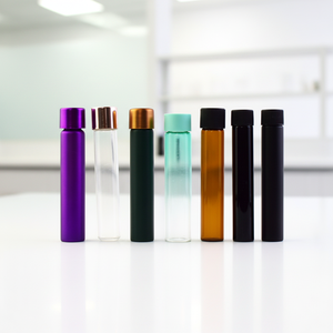 Tube en verre transparent de forme ronde 2026 avec couvercle en plastique résistant aux enfants, tube en verre borosilicate transparent de qualité alimentaire - Product Image 4