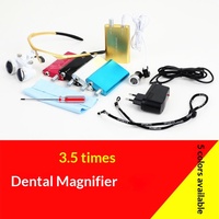 Lunettes Loupes Dentaires pour Examen Chirurgical Oral Maxillo-Facial/ORL, Instruments d'Examen, Lampe Frontale LED 35x