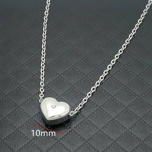 Collier pendentif cœur en acier inoxydable, chaîne en or rose, argent, jaune, breloque clavicule, cadeau, bijou, accessoire de mode - Product Image 2